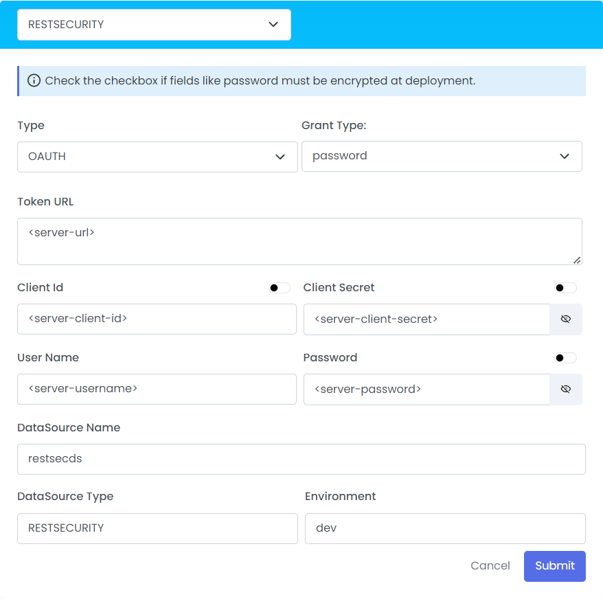 OAUTH security configuration